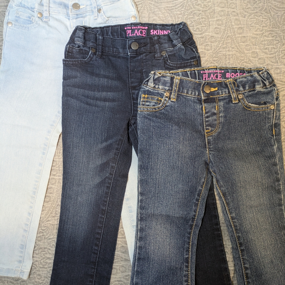 The Children's Place Kids Jeans - Light Blue, Dark Blue, and Black